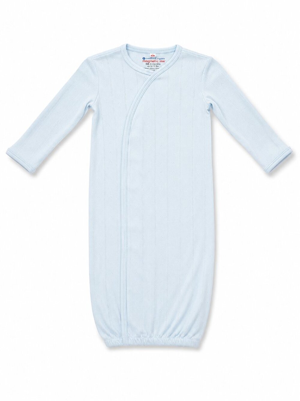 Magnetic Me Newborn Gown NB Light Blue Magnetic Closure Sleeper NWOT Giftable